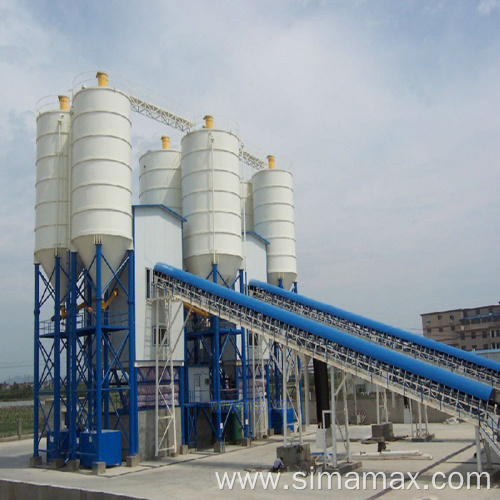 Export to Angola HZS90 Stationary Concrete Batching Plant